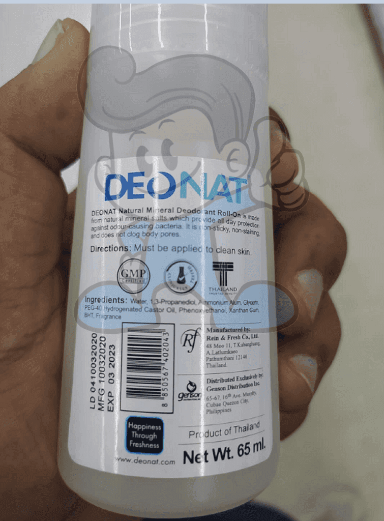 Deonat Natural Mineral Deodorant Roll-On (2 X 65G) Beauty