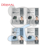 Dermal Korea Charcoal Collagen Essence Face Mask 4 Packs Beauty