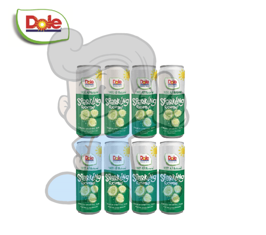 Dole 100% All Natural Sparkling Cucumber (8 X 240 Ml) Groceries