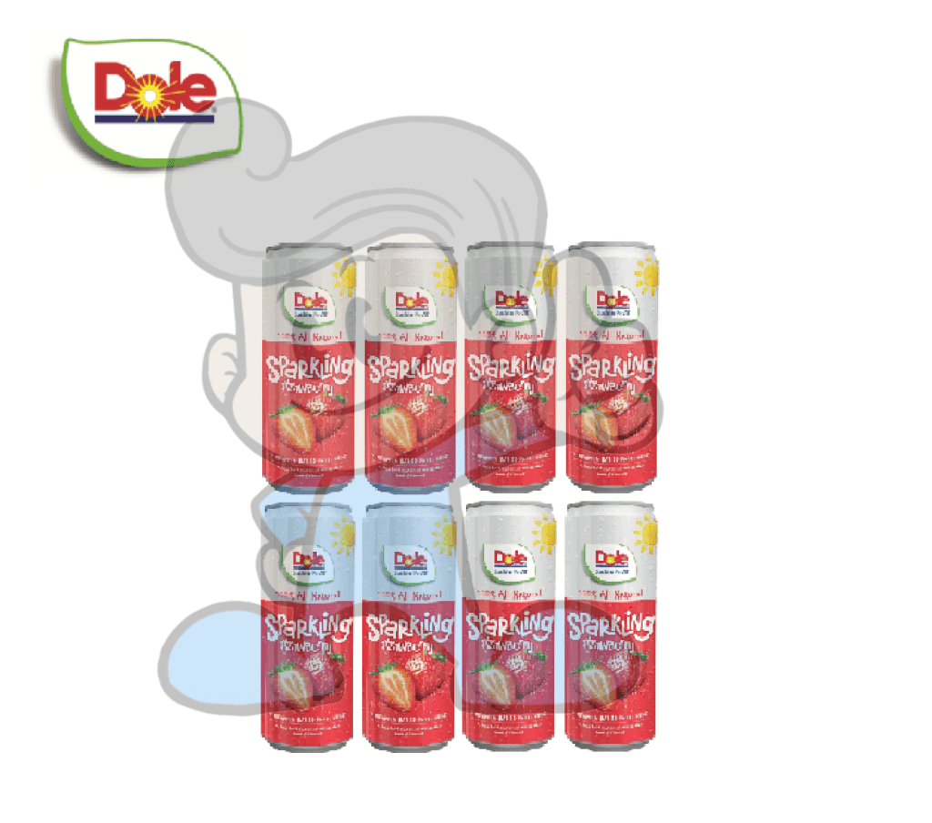 Dole 100% All Natural Sparkling Strawberry (8 X 240 Ml) Groceries