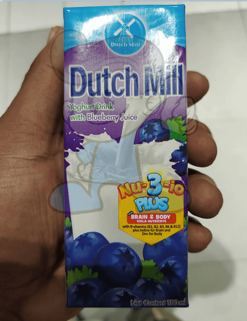 Dutch Mill Uht Yogurt Drink Blueberry (16 X 180Ml) Groceries