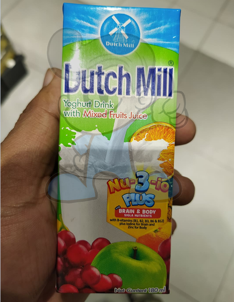 Dutch Mill Uht Yogurt Drink Mixed Fruit Juice (16 X 180Ml) Groceries