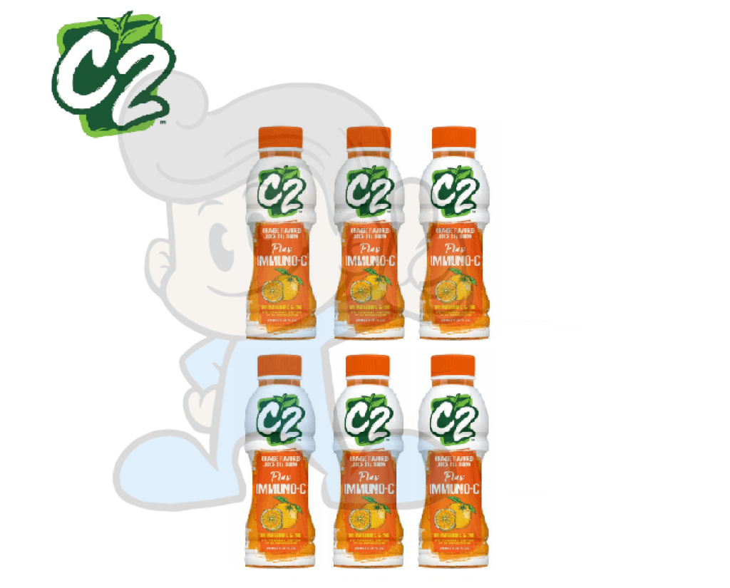 C2 Orange Flavored Juice Tea Drink Plus Immuno-C (6 x 350 mL)