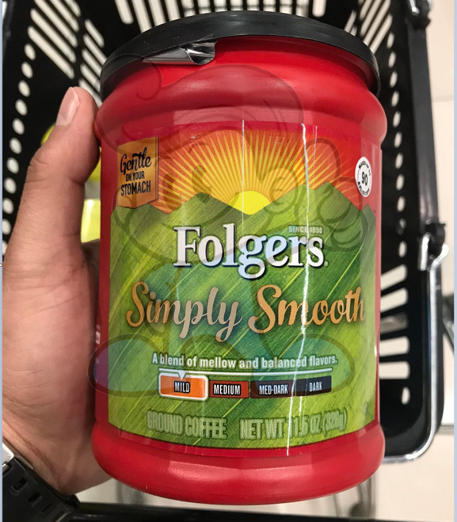 Folgers Simply Smooth Ground Coffee 326G Groceries