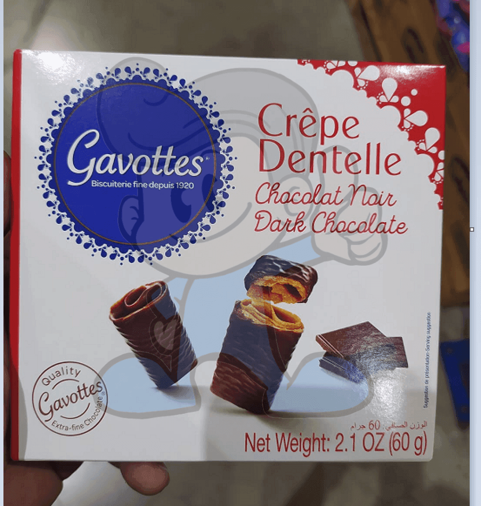 Gavottes Crepe Dentelle Noir Dark Chocolate (3 X 60G) Groceries