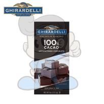 Ghirardelli Premium 100% Cacao Unsweetened Chocolate Baking Bar 4Oz. Groceries