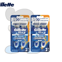 Gillette Blue 3 Comfort Razor 2S Set Of 2 Beauty