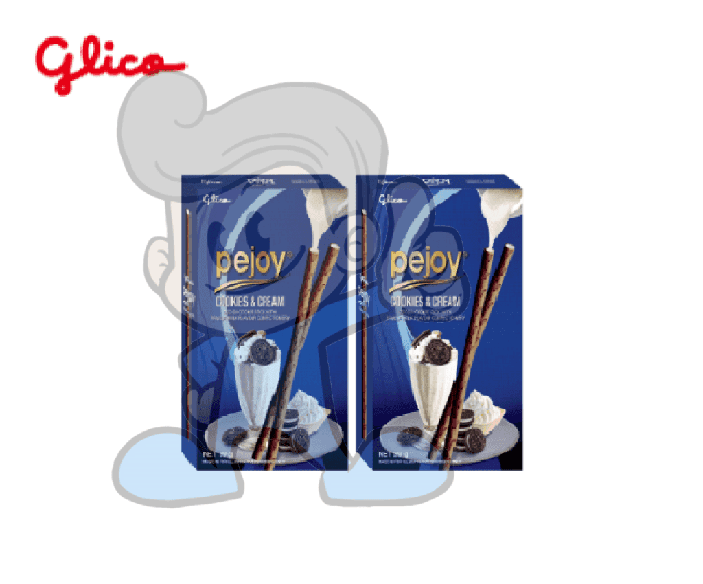 Glico Pejoy Cookies And Cream Cocoa Cookie Stick With Vanilla Milk Flavour Confectionery (2 X 39 G)