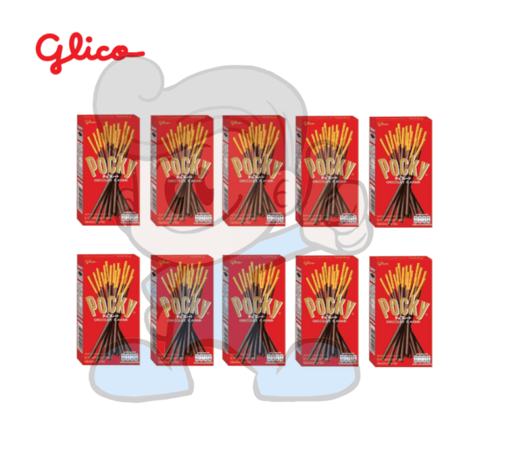Glico Pocky Chocolate Flavor Pack Of 10 (400G) Groceries