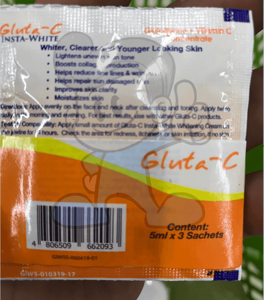 Gluta-C Insta-White Whitening Cream (5 X 3S) Beauty