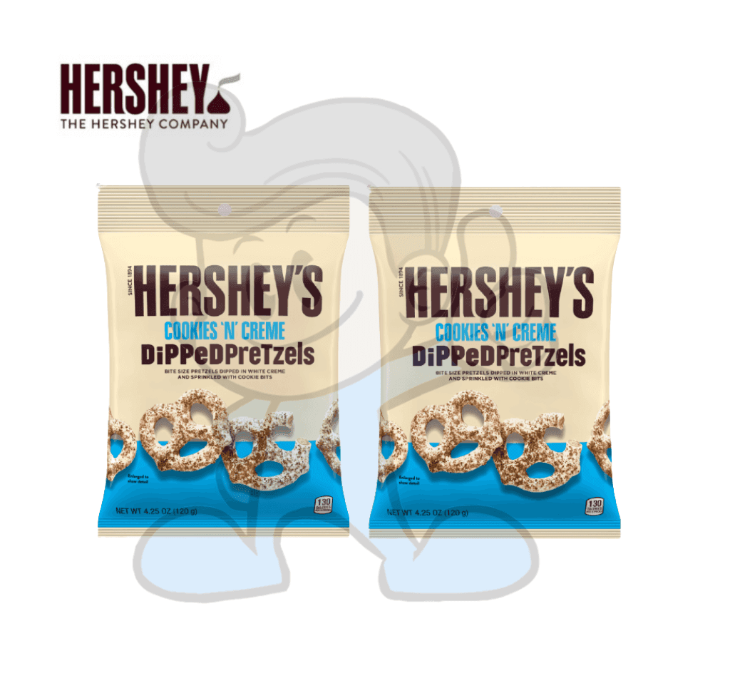 Hersheys Dipped Pretzels Cookies N Creme Snack (2 X 120G) Groceries