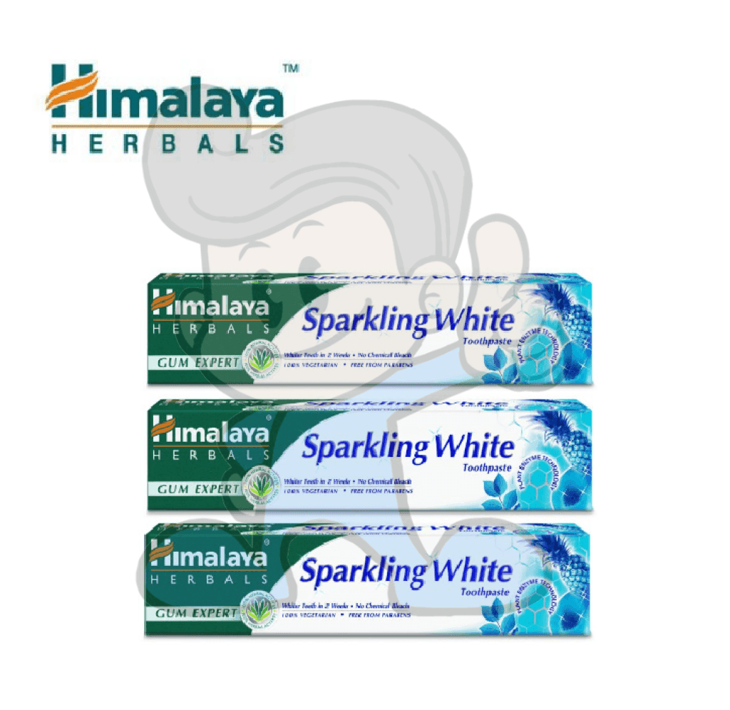 Himalaya Herbals Sparkling White Toothpaste (3 X 100G) Beauty