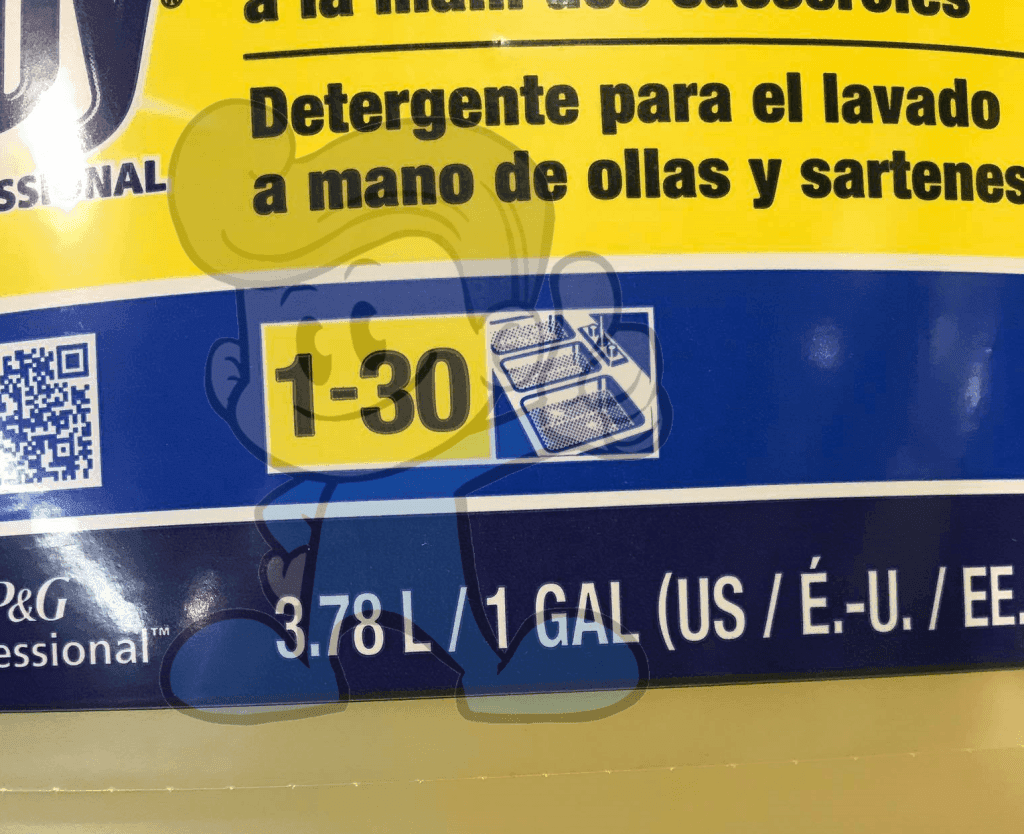 Joy Professional Manual Pot And Pan Liquid Detergent Lemon Scent 3.78L Household Supplies