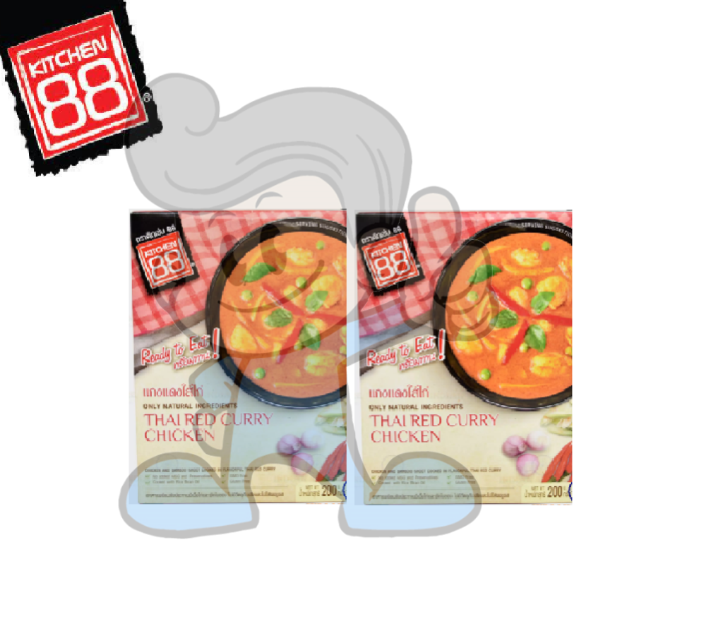 Kitchen 88 Ready To Eat Thai Red Curry Chicken (2 X 200 G) Groceries