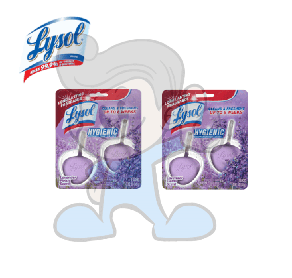 Lysol Automatic Toilet Cleaner Lavender Fields Scent (2 X 80G) Household Supplies