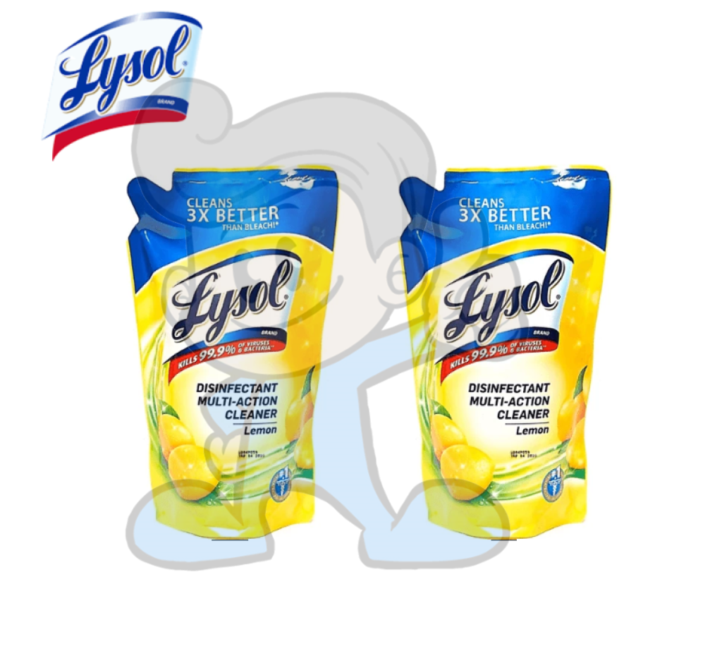 Lysol Multi-Action Cleaner Lemon (2 X 400Ml) Household Supplies
