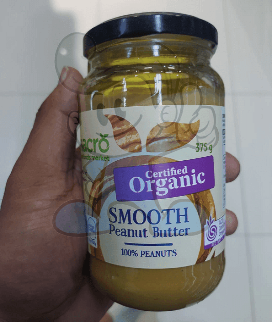 Macro Organic Smooth Peanut Butter 375G Groceries