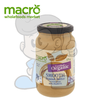 Macro Organic Smooth Peanut Butter 375G Groceries