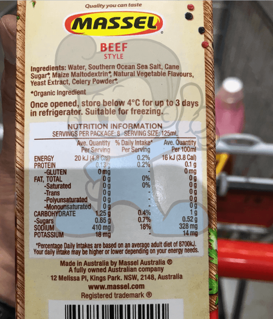 Massel Plant Based Stock Beef Style (3 X 1L) Groceries