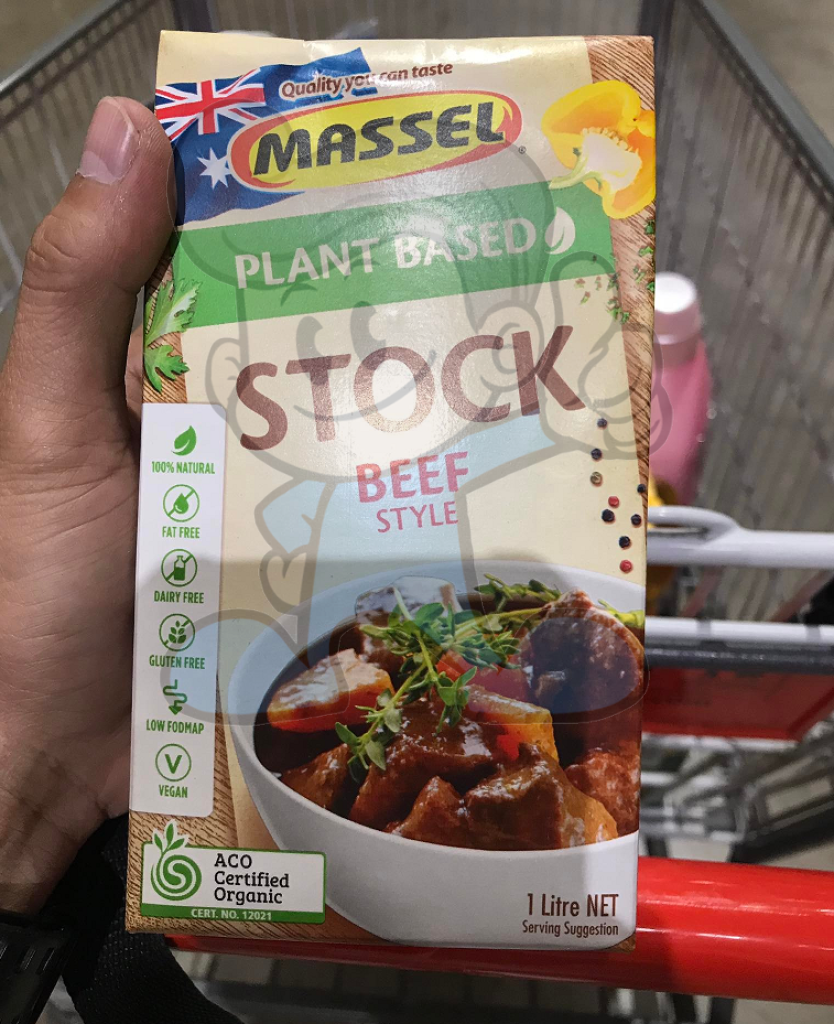 Massel Plant Based Stock Beef Style (3 X 1L) Groceries