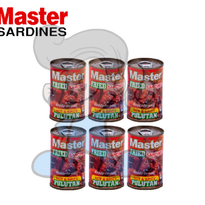 Master Fried Sardines Ready To Eat Hot & Spicy Pulutan (6 X 155 G) Groceries