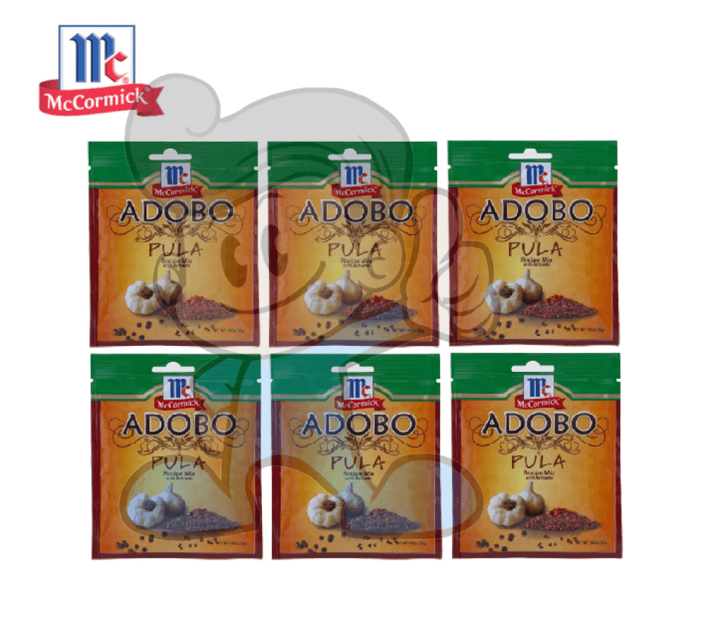 Mccormick Adobo Pula Recipe Mix With Achuete (6 X 30 G) Groceries