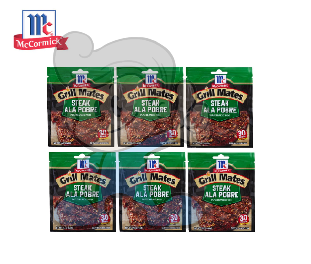 Mccormick Grill Mates Steak Ala Pobre Marinade Mix (6 X 40 G) Groceries