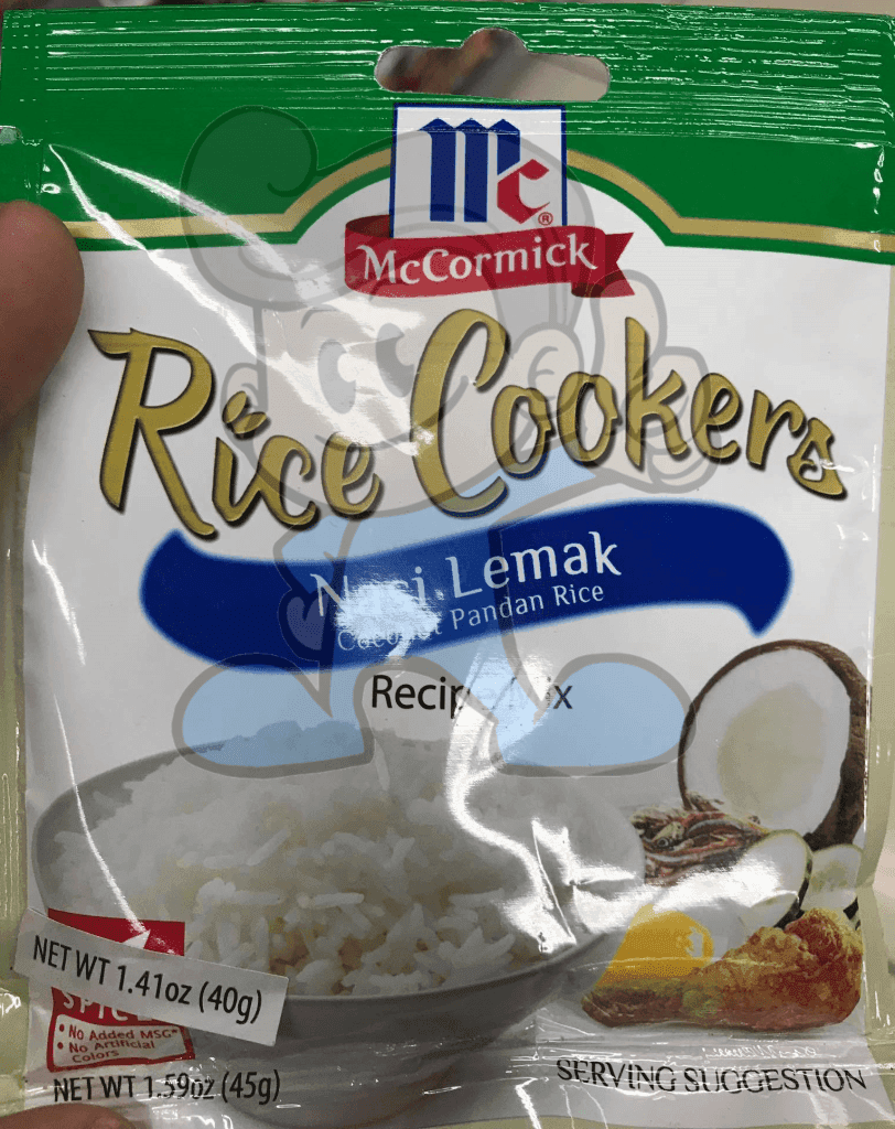Mccormick Rice Cookers Nasi Lemak Coconut Pandan Recipe Mix (6 X 45 G) Groceries