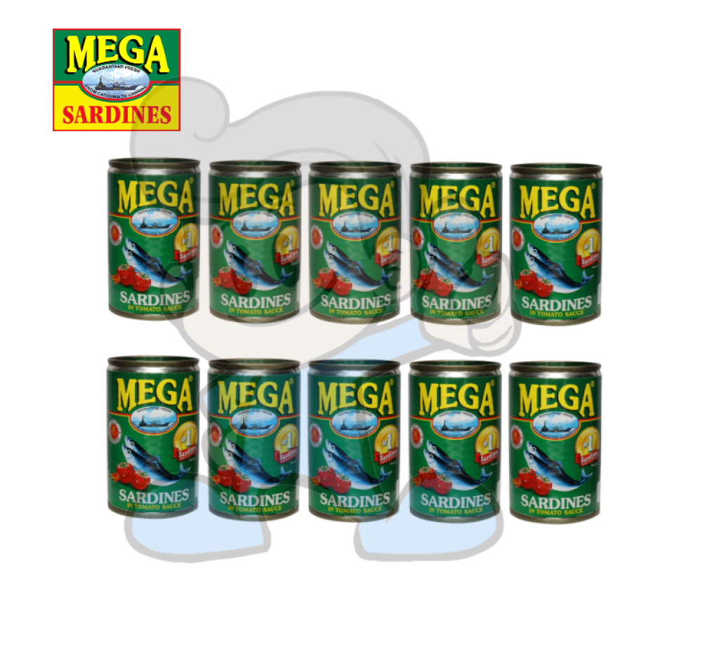 Mega Sardines In Tomato Sauce (10 X 155G) Groceries
