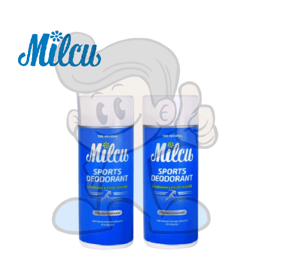 Milcu Sports Deodorant Underarm & Foot Powder (2 X 80G) Beauty
