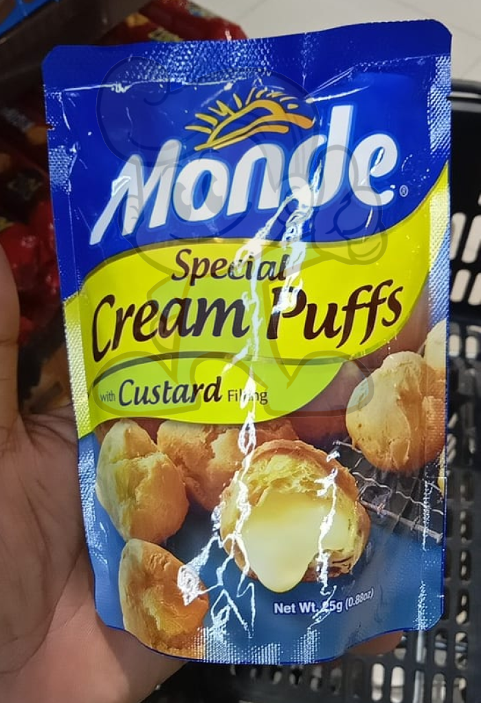Monde Special Cream Puffs Custard (22 X 25G) Groceries