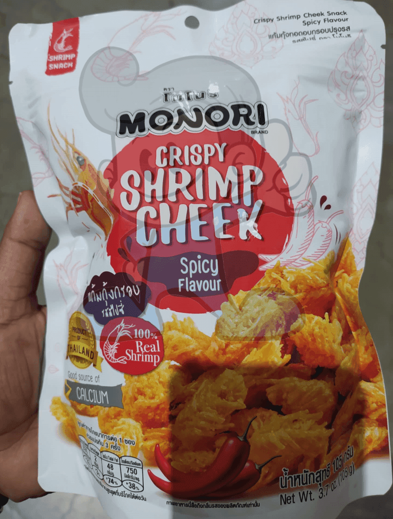 Monori Crispy Shrimp Cheek Spicy Flavor (2 X 105G) Groceries