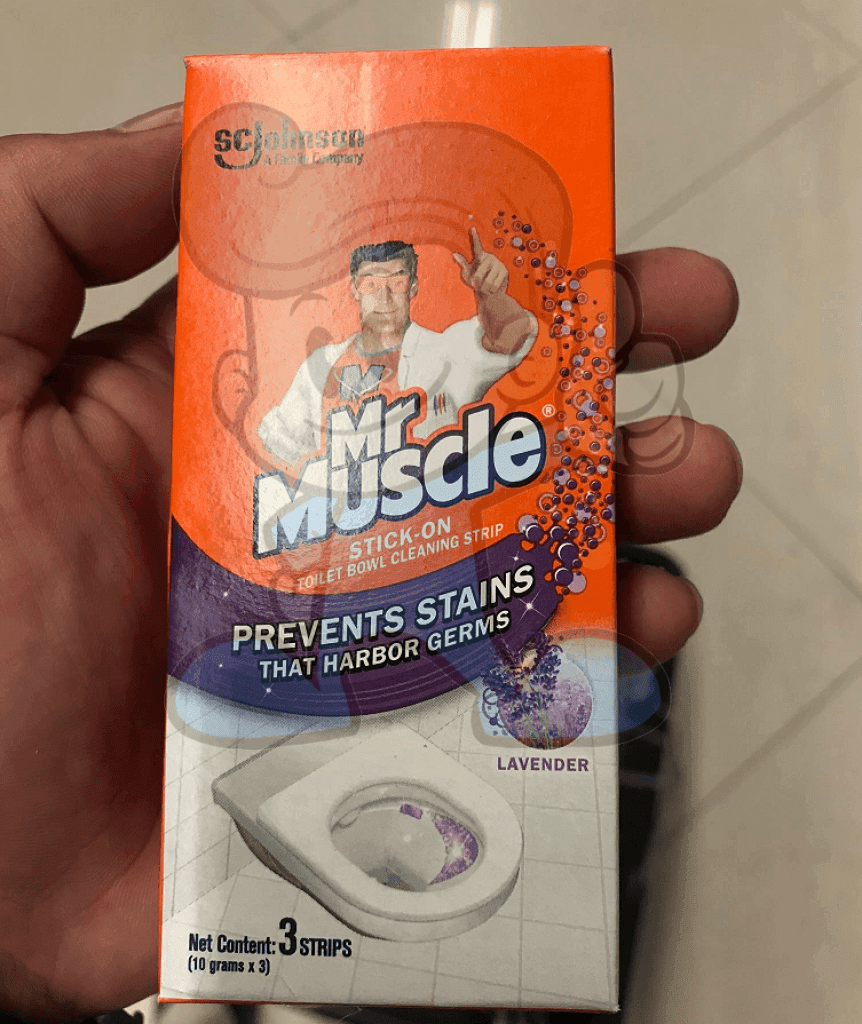 Mr. Muscle Stick-On Toilet Bowl Cleaning Strip 3S Lavender Pack Of 4 Household Supplies