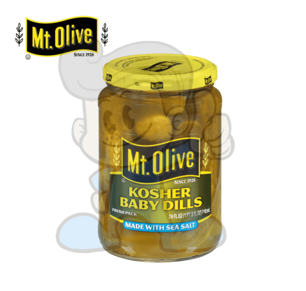 Mt. Olive Kosher Baby Dills With Sea Salt 24 Fl. Oz. Groceries