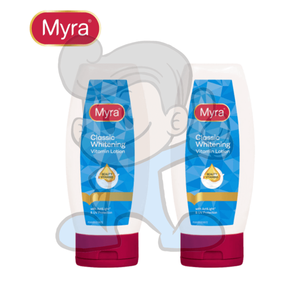 Myra Classic Whitening Vitamin Lotion (2 X 200Ml) Beauty