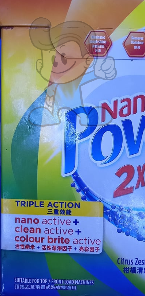 Nano Power 2X Concentrated Laundry Powder Colour Care Citrus Zest 2.5Kg Household Supplies