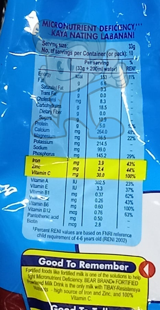 Nestle Bear Brand Fortified Powdered Milk Drink (2 X 350 G) Groceries