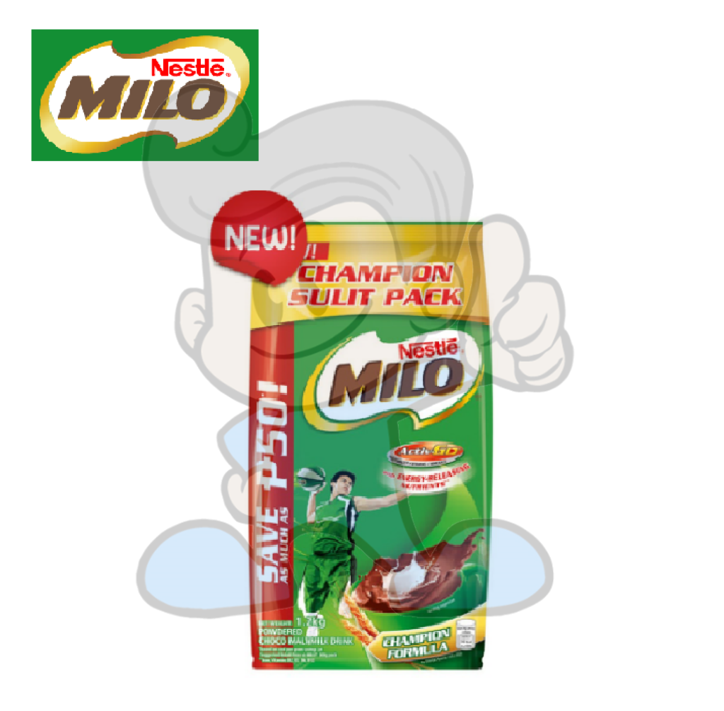 Nestle Milo Champion Formula Powdered Chocomalt Milk Drink 1.2Kg Groceries