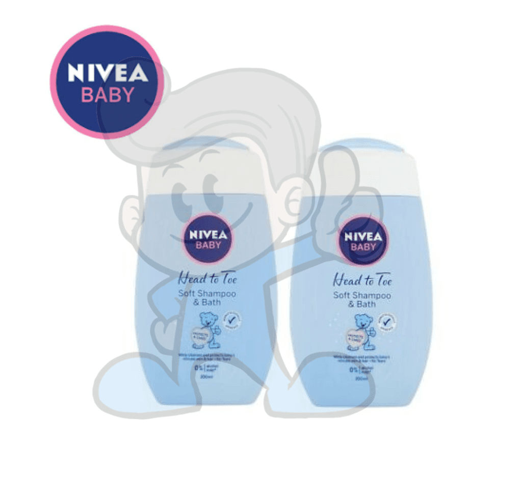 Nivea Baby Head To Toe Soft Shampoo & Bath (2 X 300 Ml) Mother