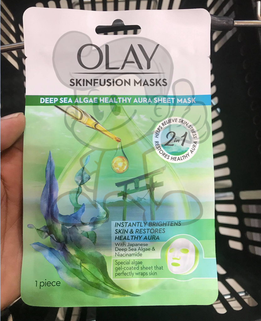Olay Skinfusions Japanese-Inspired Deep Sea Algae Sheet Mask 2 Pcs. Beauty