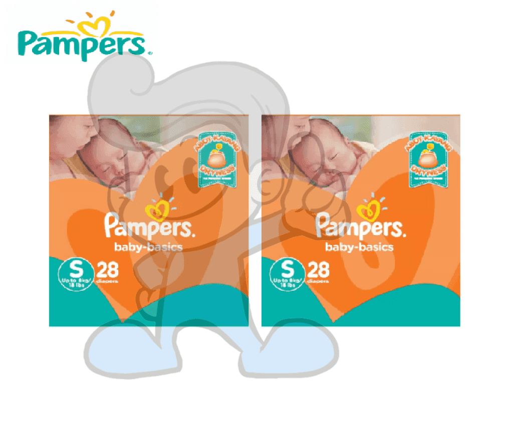 Pampers Baby Basics Disposable Diaper Small (2 X 28S) Mother &