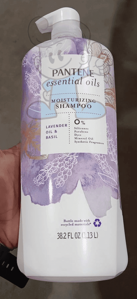 Pantene Essential Oils Moisturizing Shampoo Lavender Oil And Basil 38.2 Oz. Beauty
