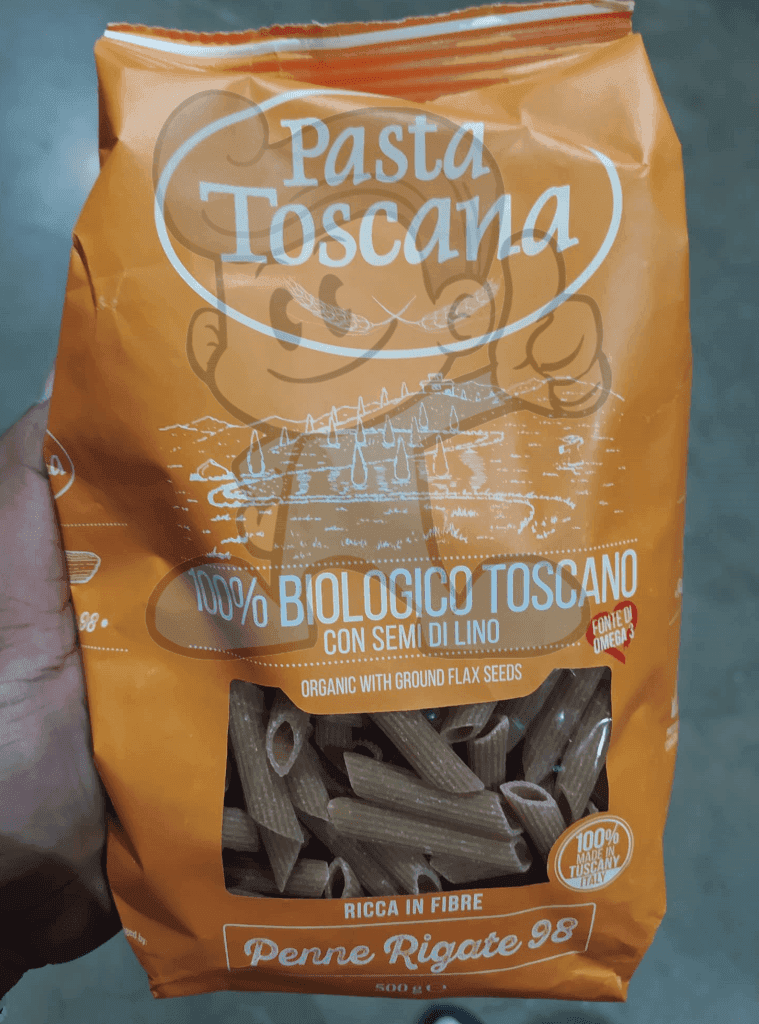 Pasta Toscana 100% Biologico Toscano Penne Rigate 98 (2 X 500G) Groceries
