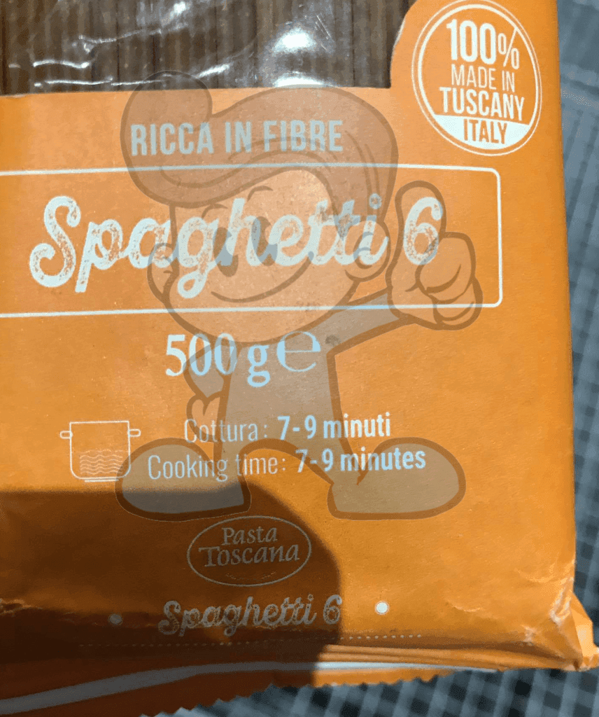 Pasta Toscana Organic With Ground Flax Seeds Spaghetti 6 (3 X 500 G) Groceries