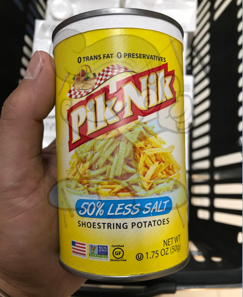 Pik-Nik 50% Less Salt Shoestring Potatoes (6 X 1.75Oz) Groceries