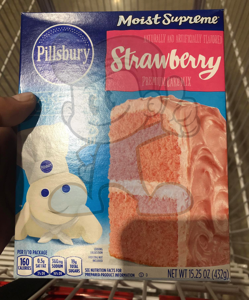 Pillsbury Moist Supreme Strawberry Premium Cake Mix (3 X 15.25 Oz) Groceries