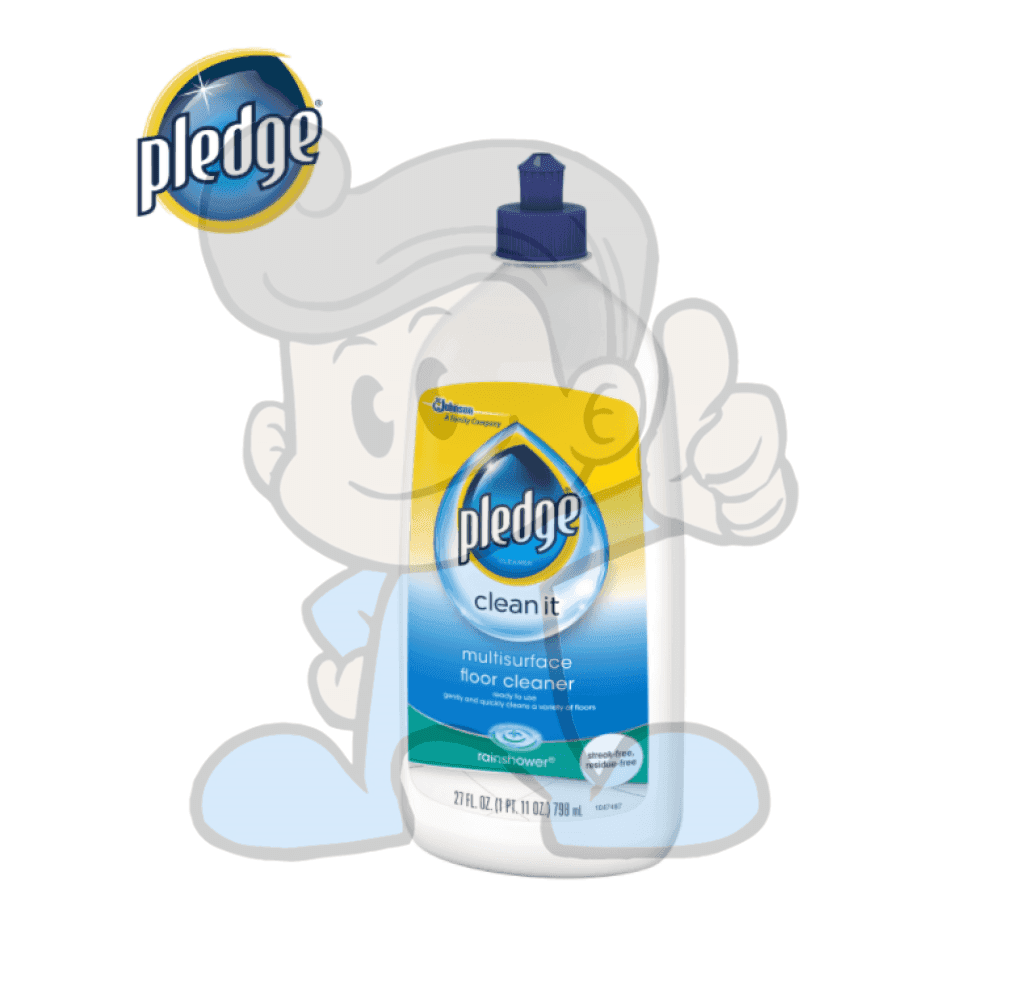 Pledge Multisurface Floor Cleaner Rainshower Scent Gently And Quickly Clean Your Floors 27 Fl Oz
