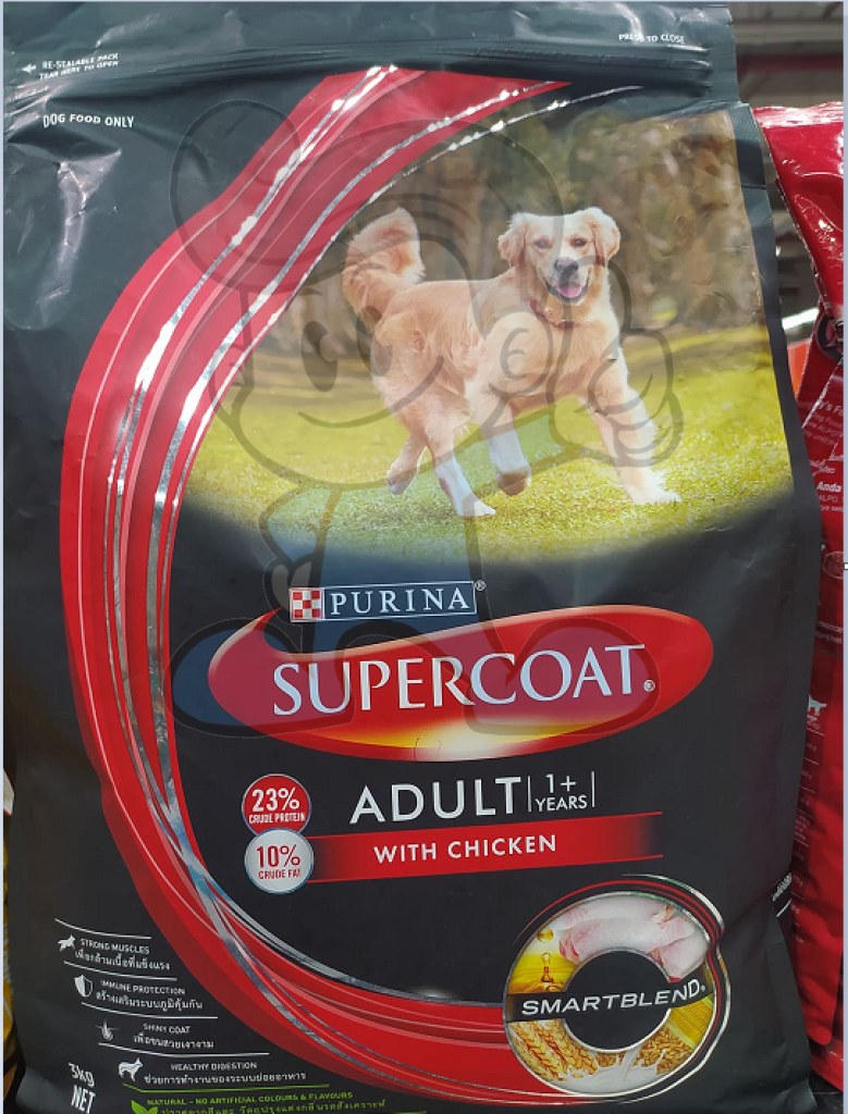 Purina Supercoat Dog Food Adult With Chicken 3Kg Pet Supplies