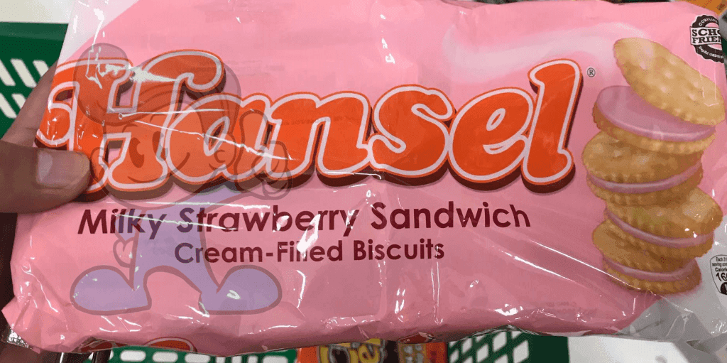 Rebisco Hansel Milky Strawberry Sandwich Cream-Filled Biscuits (3 X 310 G) Groceries