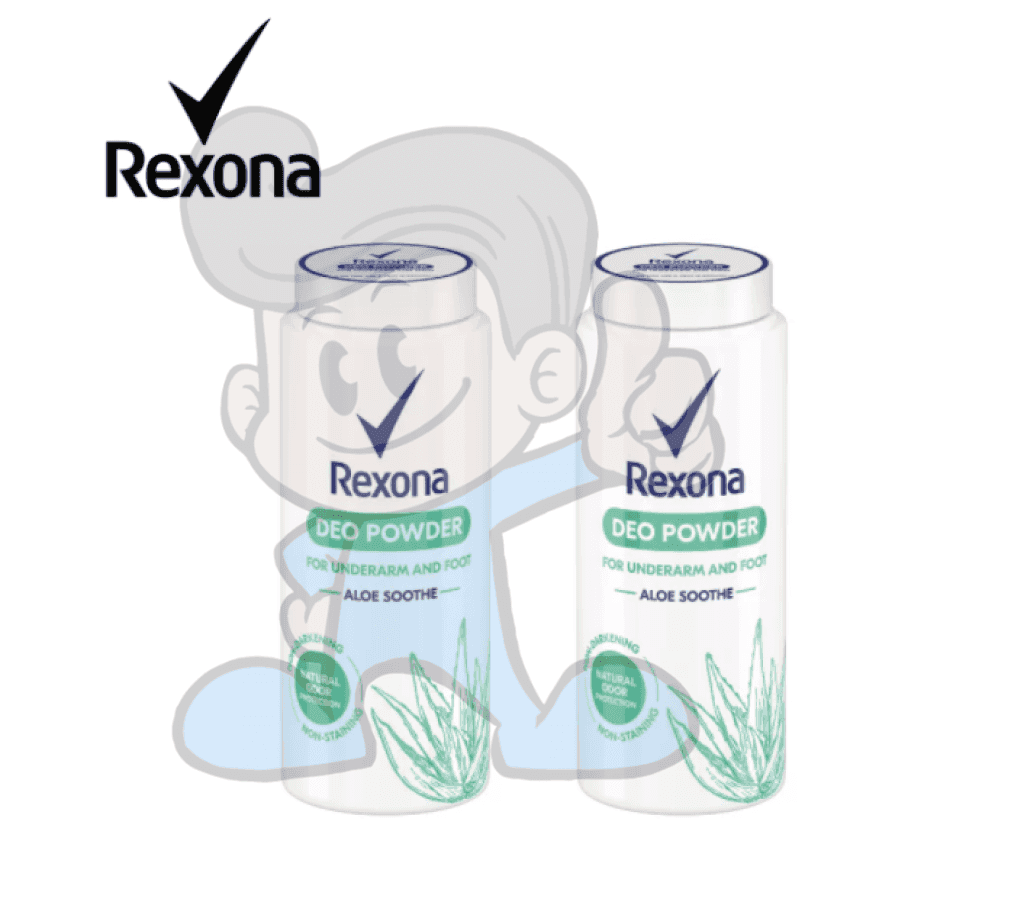 Rexona 3-In-1 Deo Powder Aloe Soothe (2 X 80G) Beauty